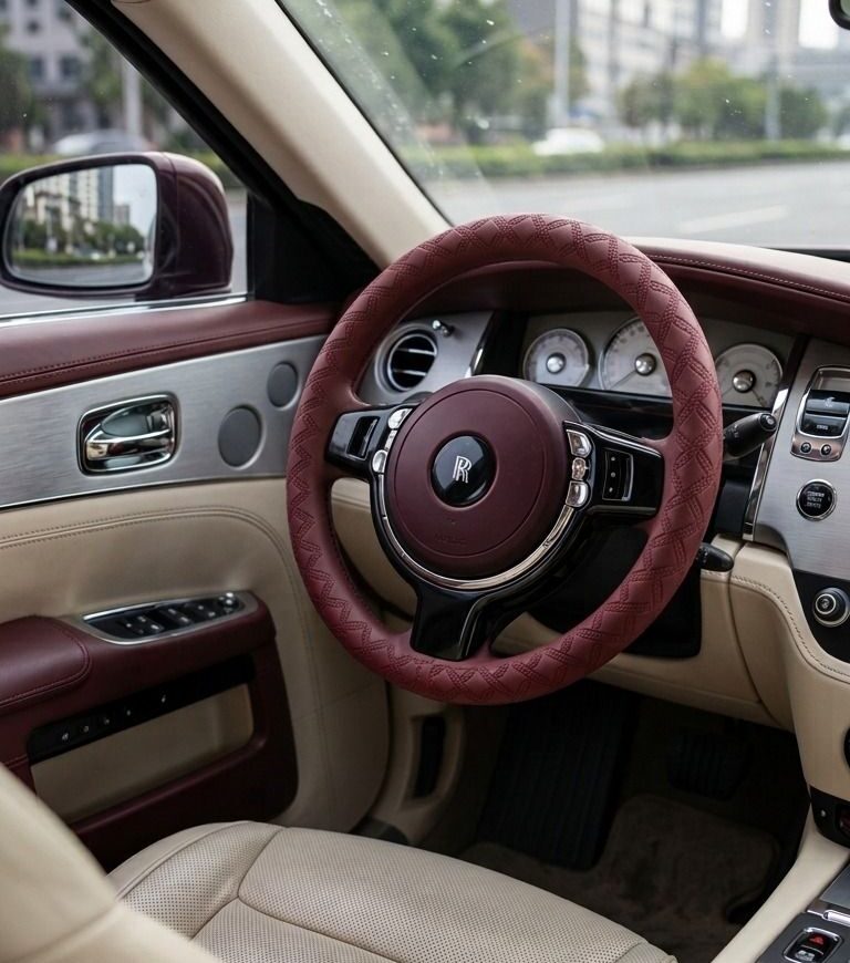 غطاء مقود أحمر صدئي